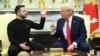 Ukrainian President Volodymyr Zelenskyy and U.S. President Donald Trump during a meeting at the White House on February 28. 